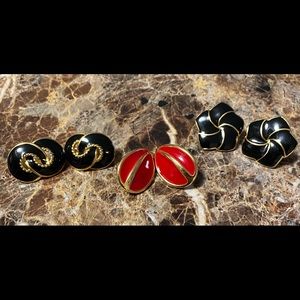 Three Pairs of Vintage Napier Earrings